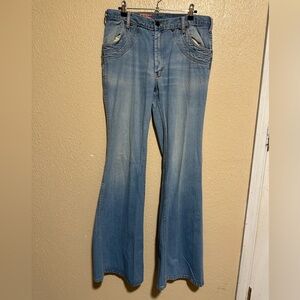 Vintage 70s Cimone Flare Jeans‎ Size 15 Tall 34”